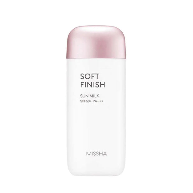 MISSHA All-around Safe Block Soft Finish Sun Milk SPF50+ PA+++ product image.