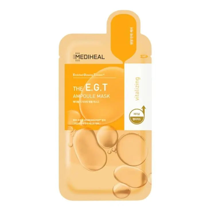 Mediheal E.G.T Nourishing Ampoule Mask packaging and product.