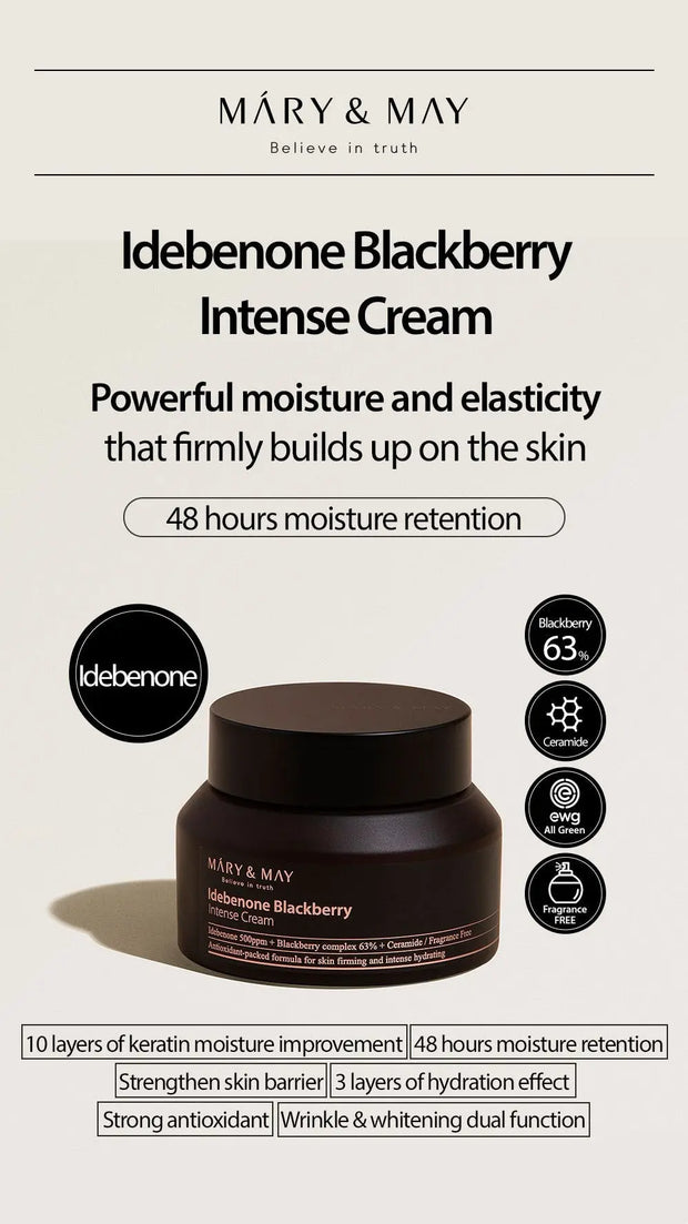 Mary&May Idebenone + Blackberry Complex Intensive Cream product image"