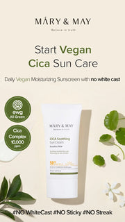 MARY & MAY=CICA Soothing Sun Cream SPF50+ PA++++ - 50ml labellevieboutique