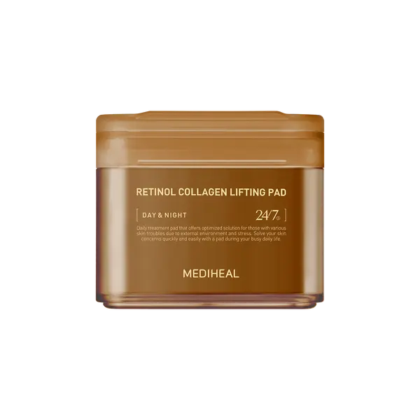MEDIHEAL Retinol Collagen Lifting Pad packaging and product.