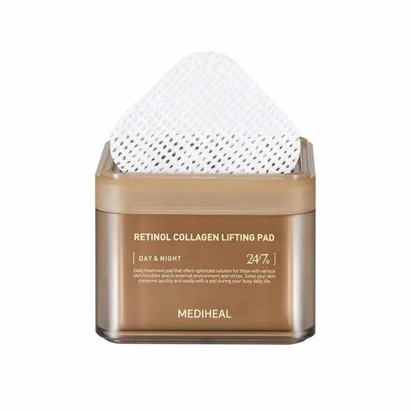 MEDIHEAL Retinol Collagen Lifting Pad packaging and product.