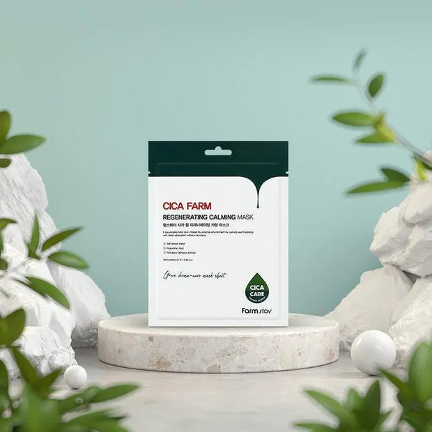 Farmstay-Cica Farm Regenerating Calming Mask 25ml*10pcs - LABELLEVIEBOUTIQUE 
