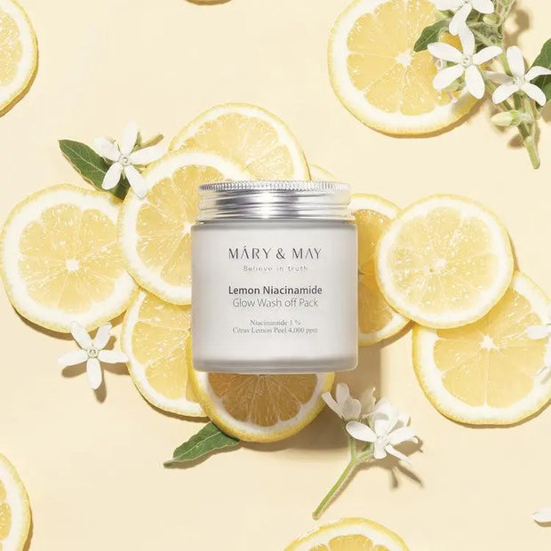 MARY & MAY-Lemon Niacinamide Glow Wash Off Pack 125g - LABELLEVIEBOUTIQUE 