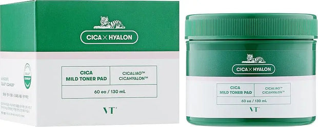 VT Cosmetics-Cica Mild Toner Pad 60pc - LABELLEVIEBOUTIQUE 